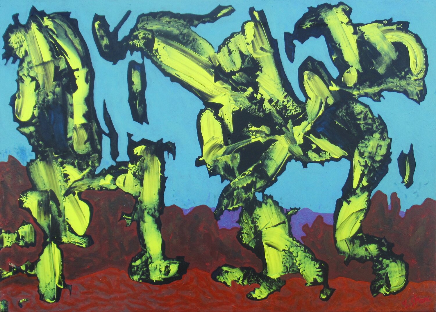 Outre jaune Christian Saint Marc Original painting for sale