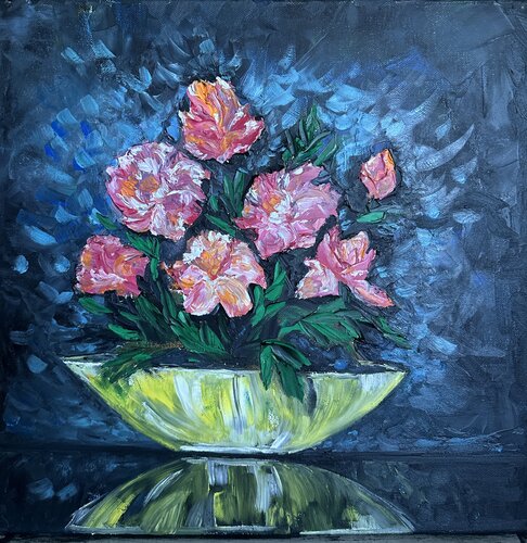 Fire in Cold Glass by Anna Parhimovitš, Painting for Sale on Select