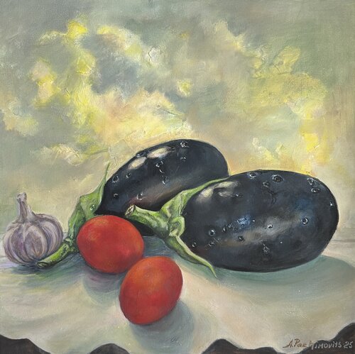 Sunlit Harvest by Anna Parhimovitš, Painting for Sale on Select