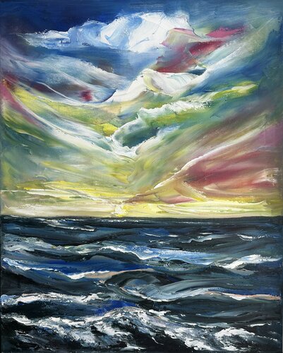 Vertical of the Spirit by Anna Parhimovitš, Painting for Sale on Select