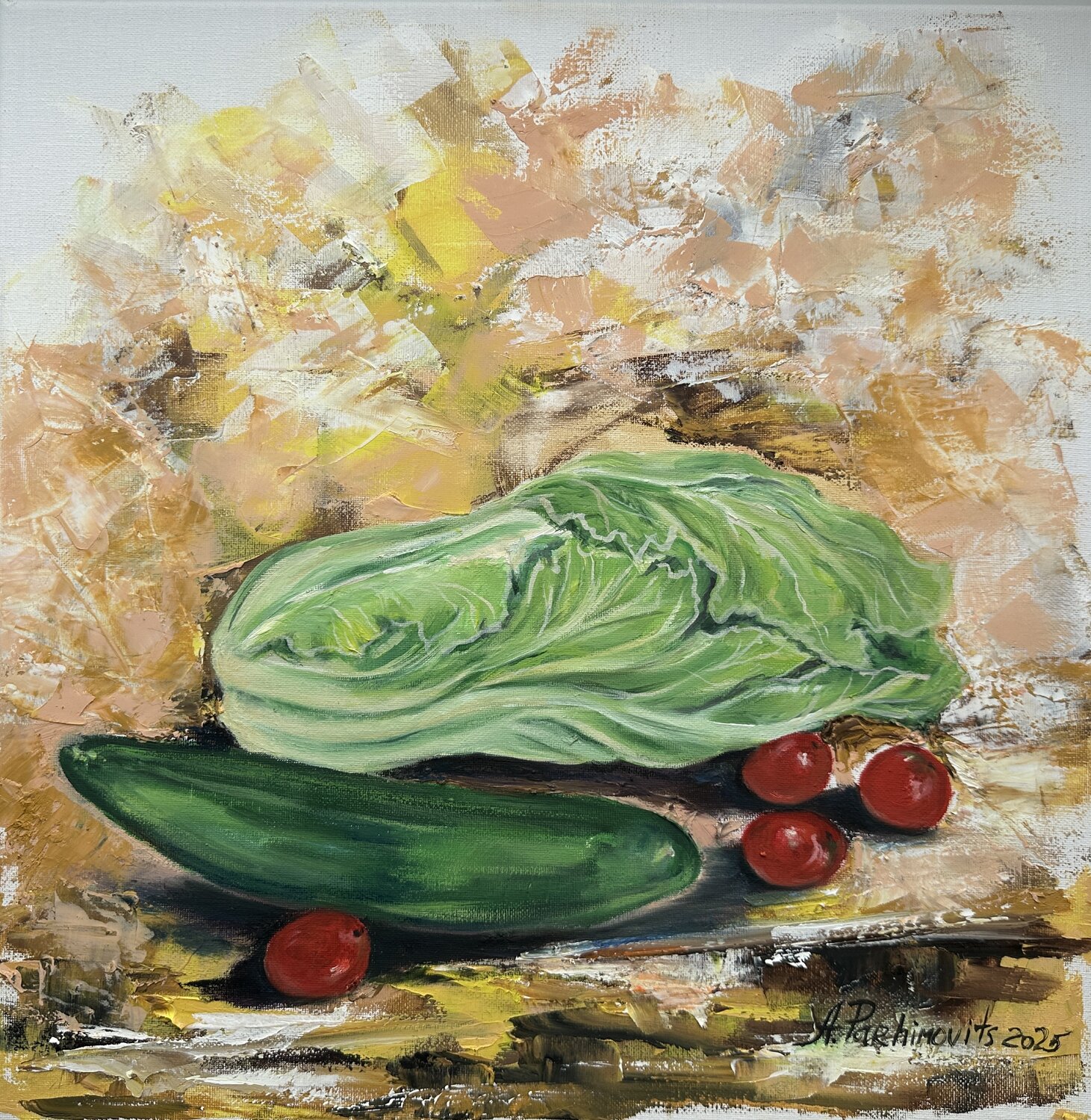 Ode to Simple Things Anna Parhimovitš Original painting for sale