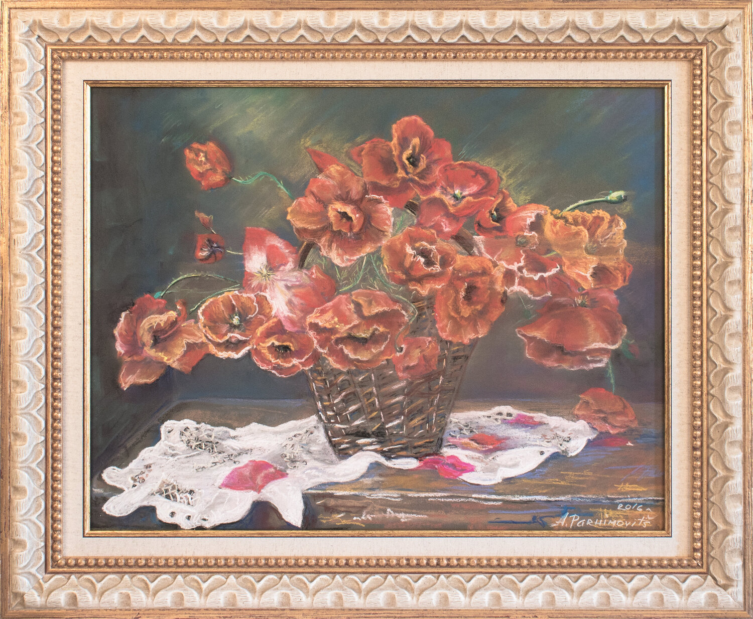 Magic of Poppies Anna Parhimovitš Drawing for sale