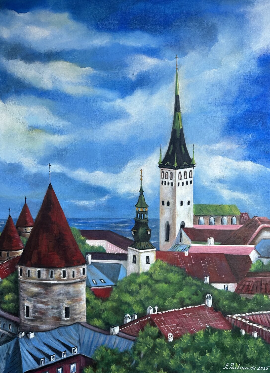 The City I Love Anna Parhimovitš Original painting for sale