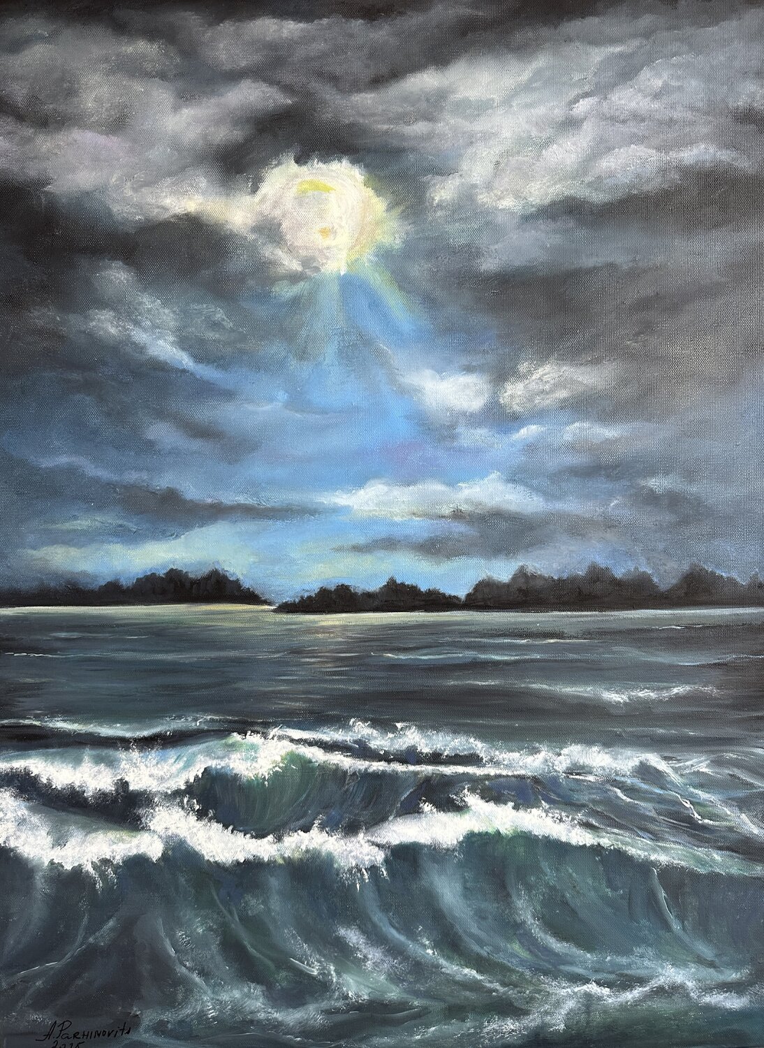 Mystery of Moonlight Anna Parhimovitš Original painting for sale