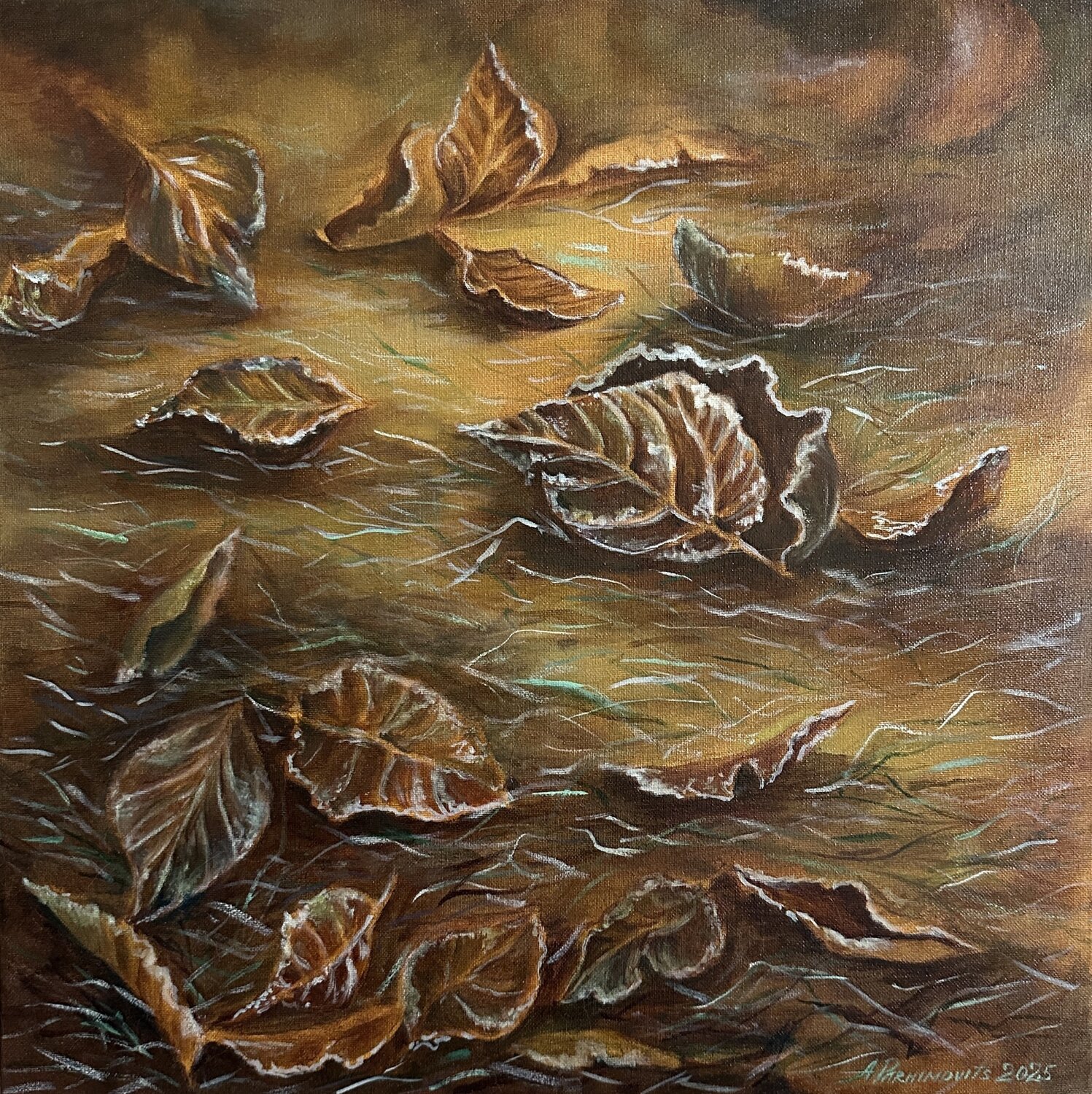 Whisper of Leaves Anna Parhimovitš Original painting for sale