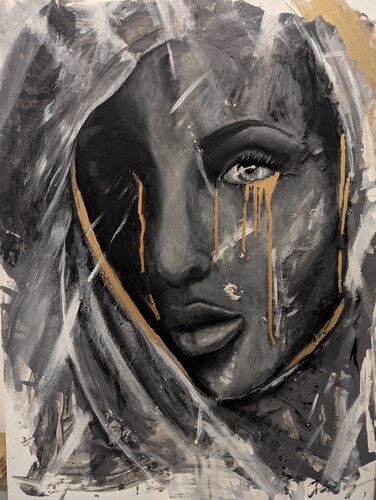 Der goldene Blick by Karen Ly, Painting for Sale on Select