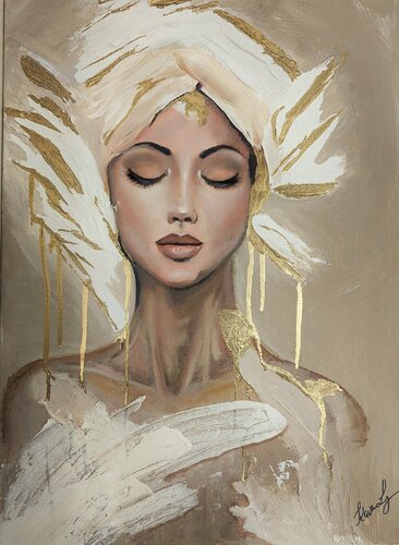 Isis - das Erwachen by Karen Ly, Painting for Sale on Select