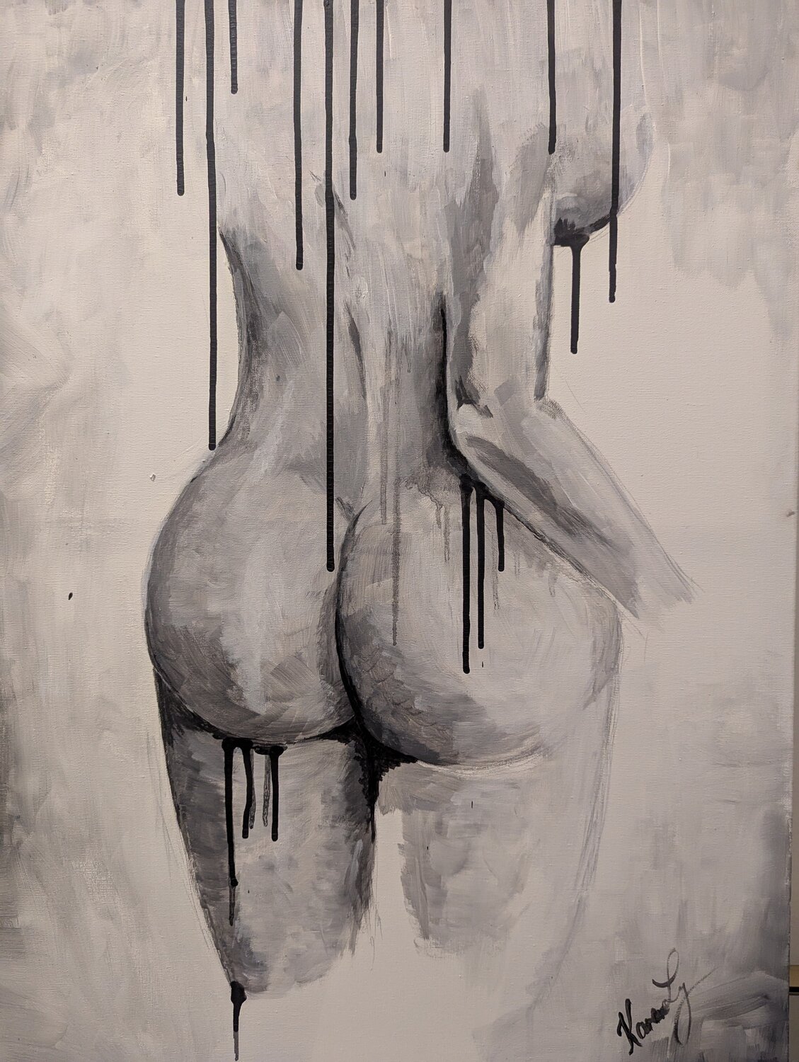 Behind my Back Karen Ly Original painting for sale