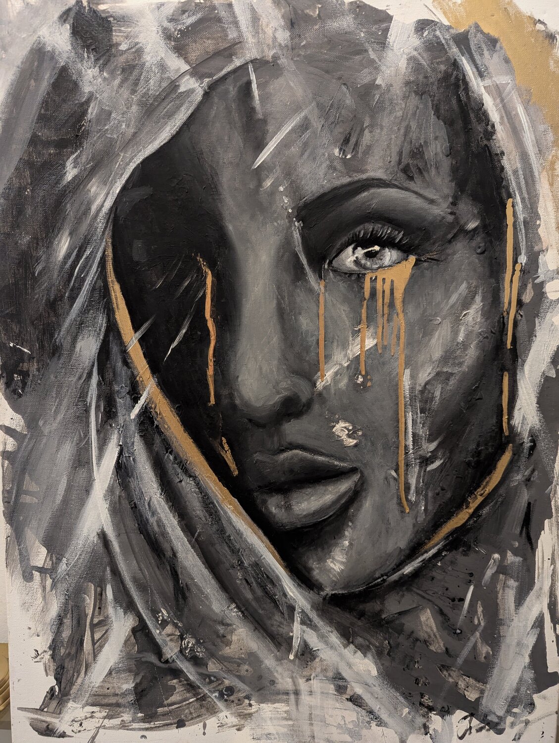 Der goldene Blick Karen Ly Original painting for sale