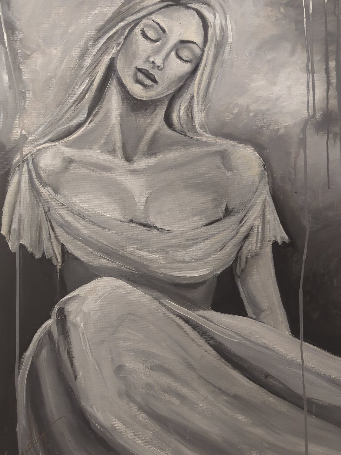 Silberne Stille Karen Ly Original painting for sale