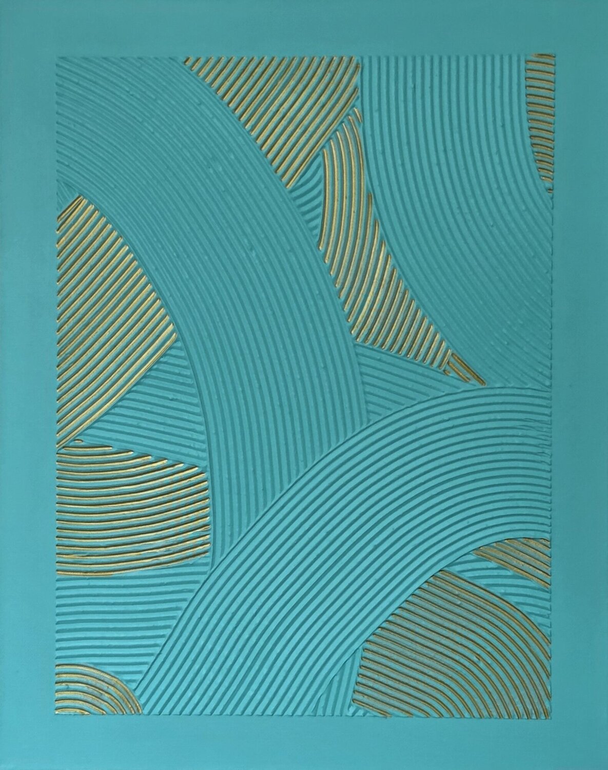 Harmoniques II - Vert d’Eau Céline Sicre Originalgemälde zu verkaufen