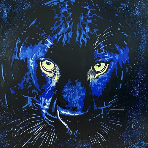 Black Panther by Nadine Giehl, Painting for Sale on Select