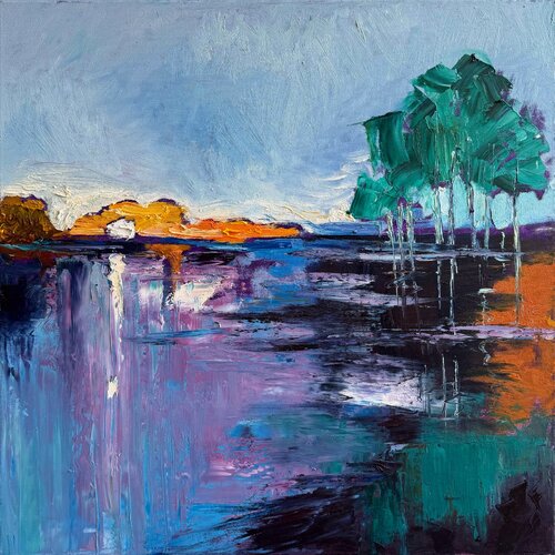 Fascinating planet by Olga Shangina, Painting for Sale on Select