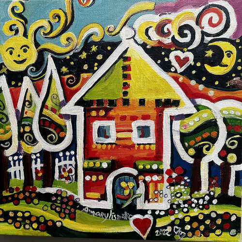 Sweet Home by Maria Matic and Amarylismatic, Painting for Sale on Select