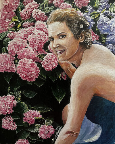 Blooming hope in a women's life by Maria Matic and Amarylismatic, Painting for Sale on Select