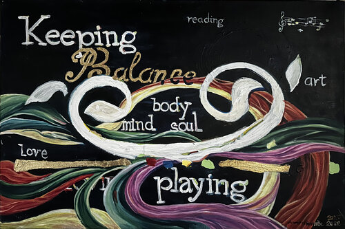 Keeping Balance by Maria Matic and Amarylismatic, Painting for Sale on Select