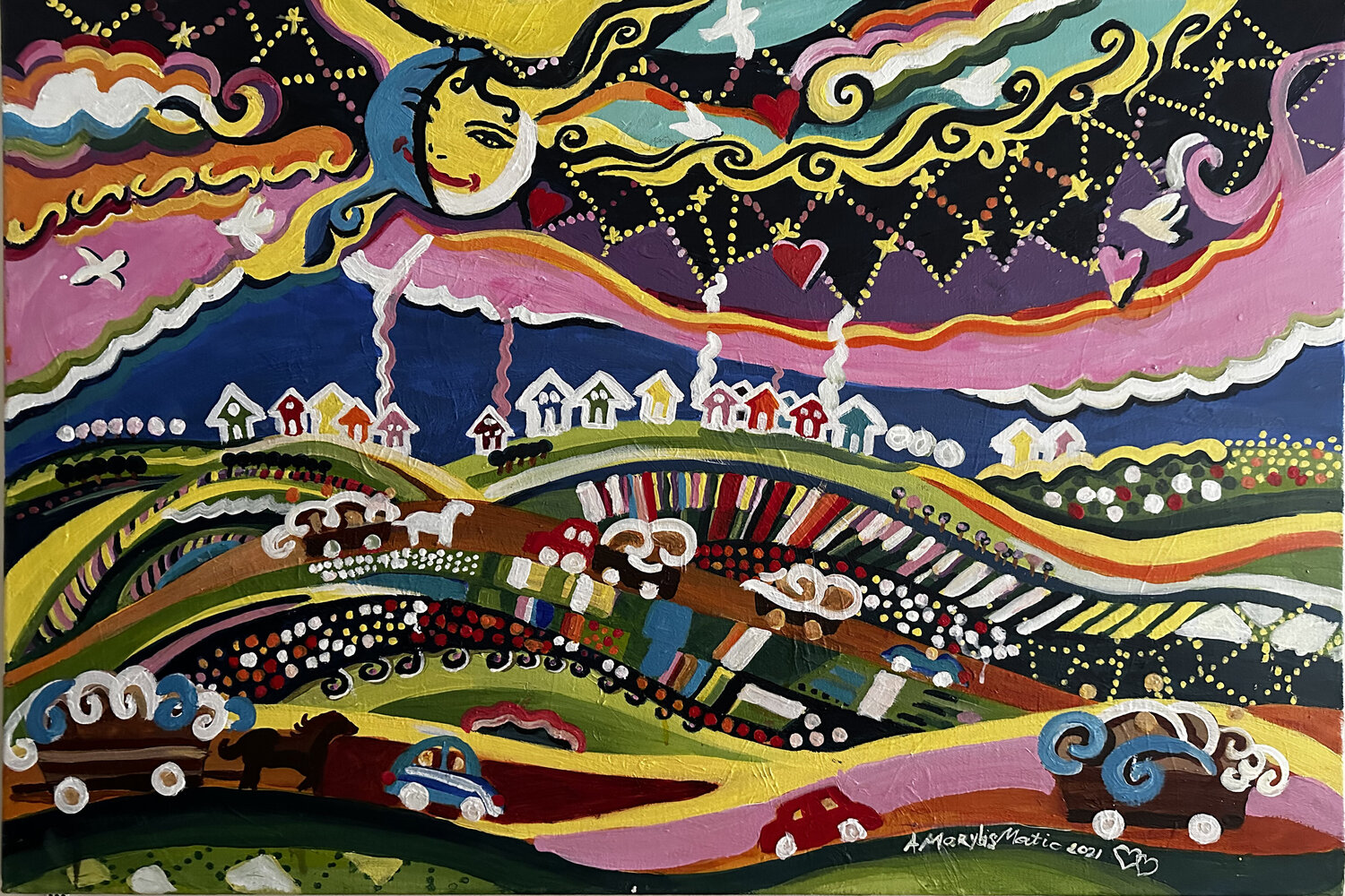 Farms Maria Matic and Amarylismatic Original painting for sale