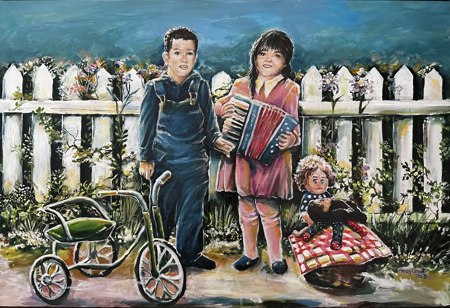 Little music band Maria Matic and Amarylismatic Original painting for sale