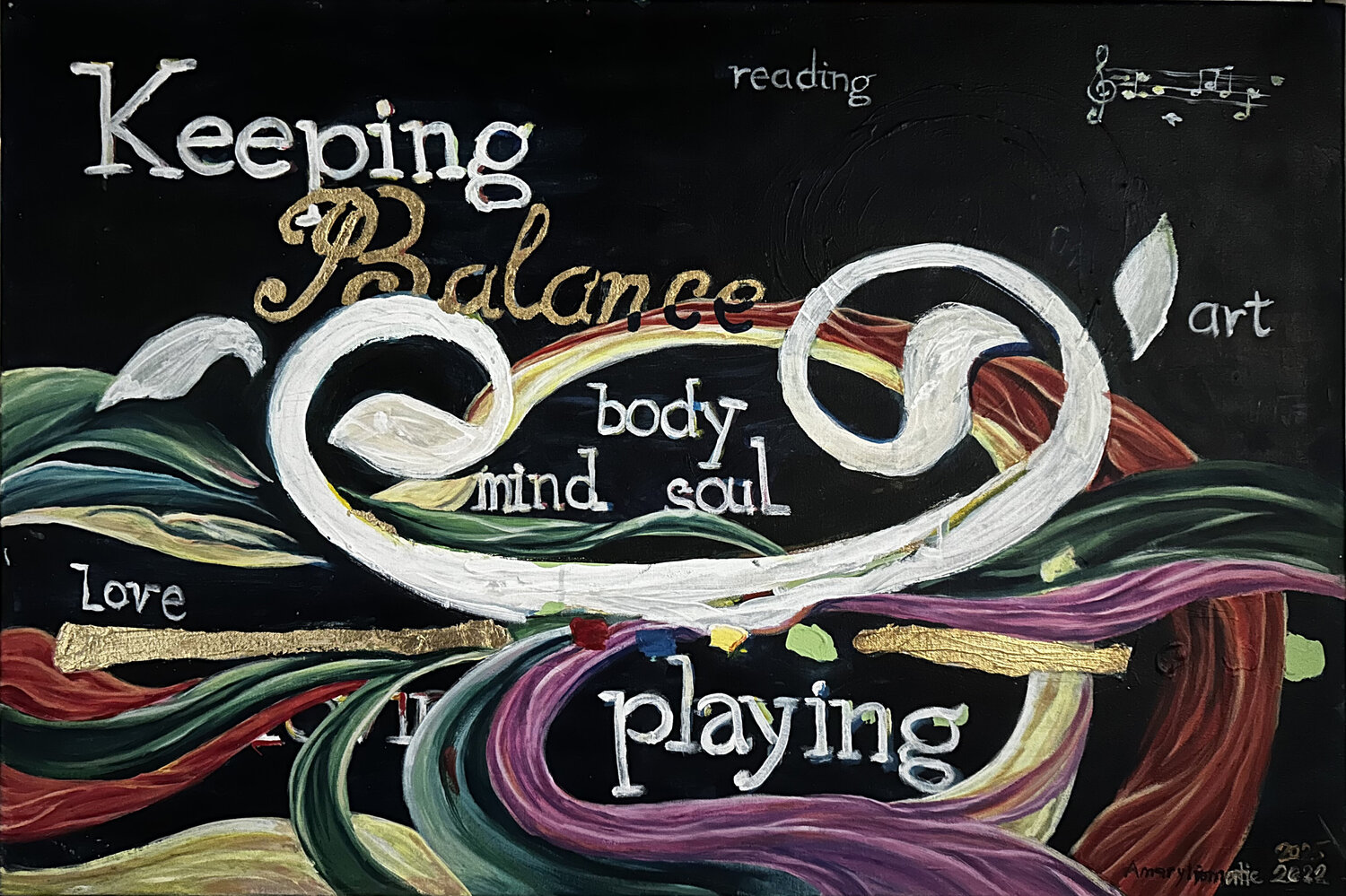 Keeping Balance Maria Matic and Amarylismatic Original painting for sale