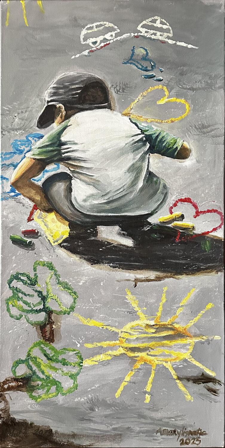 Drawings instead of words: Let me tell you Maria Matic and Amarylismatic Original painting for sale