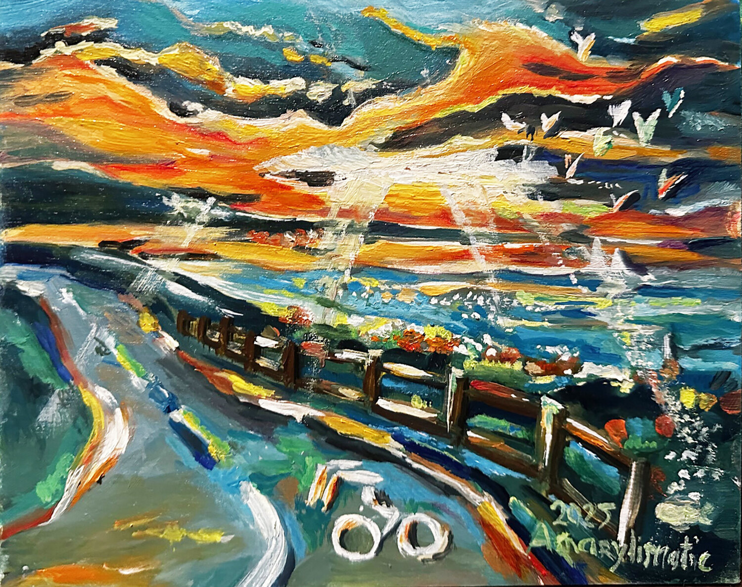 Good morning sunshine Maria Matic and Amarylismatic Original painting for sale