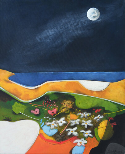 MIdnight Traveler by Michalis Charalambides, Painting for Sale on Select