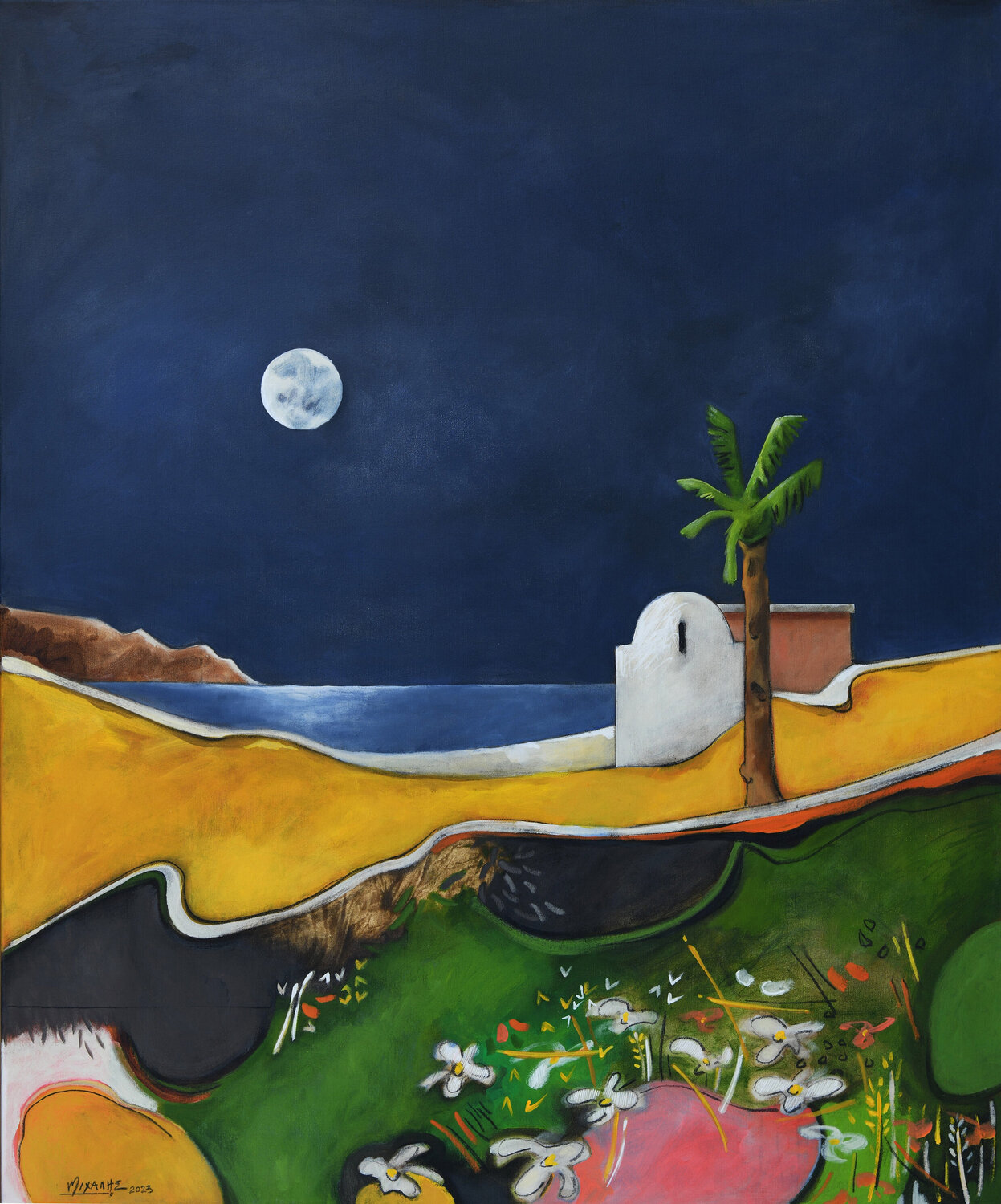 The sound of silence Michalis Charalambides Original painting for sale