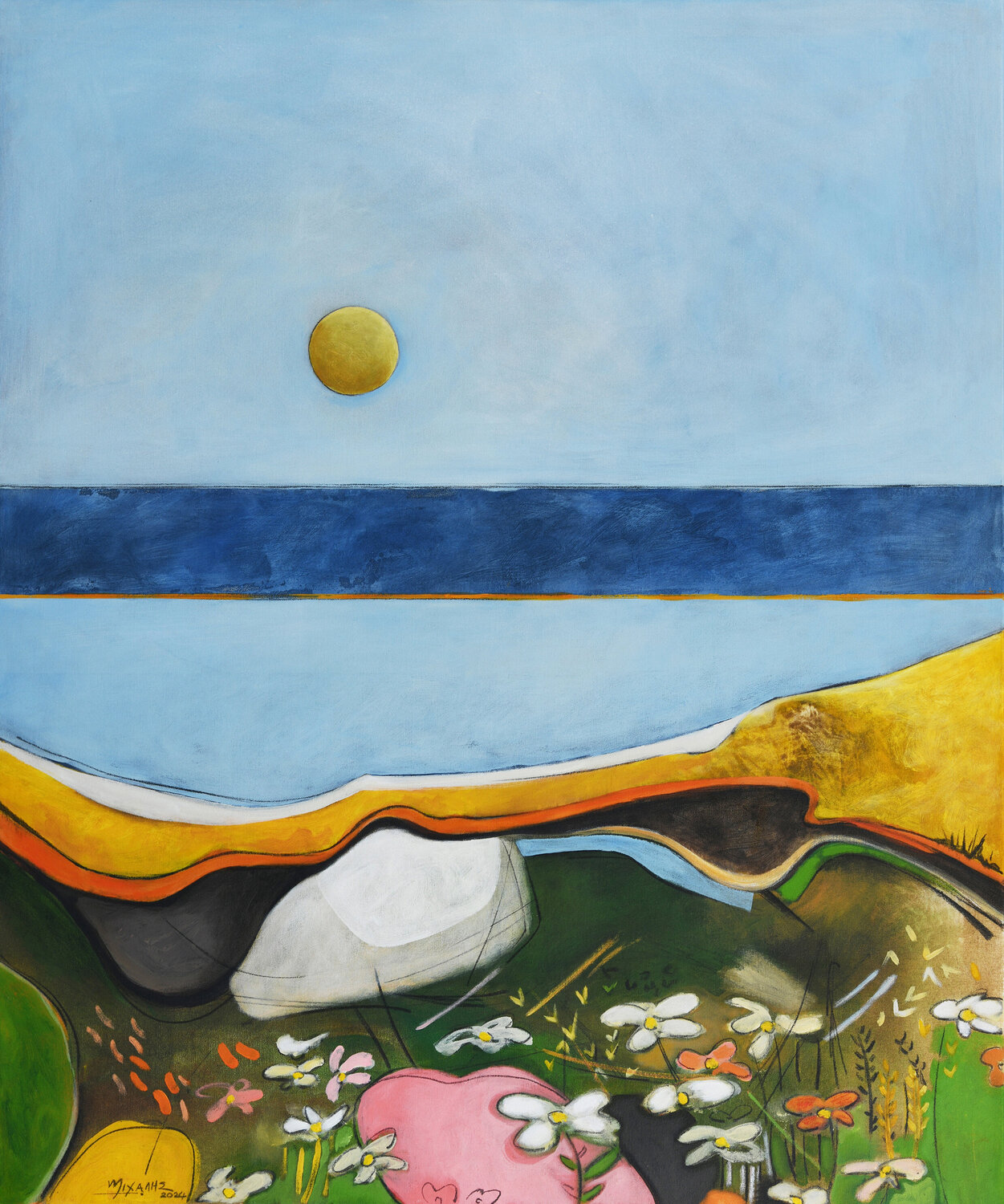 Here comes the sun Michalis Charalambides Original painting for sale