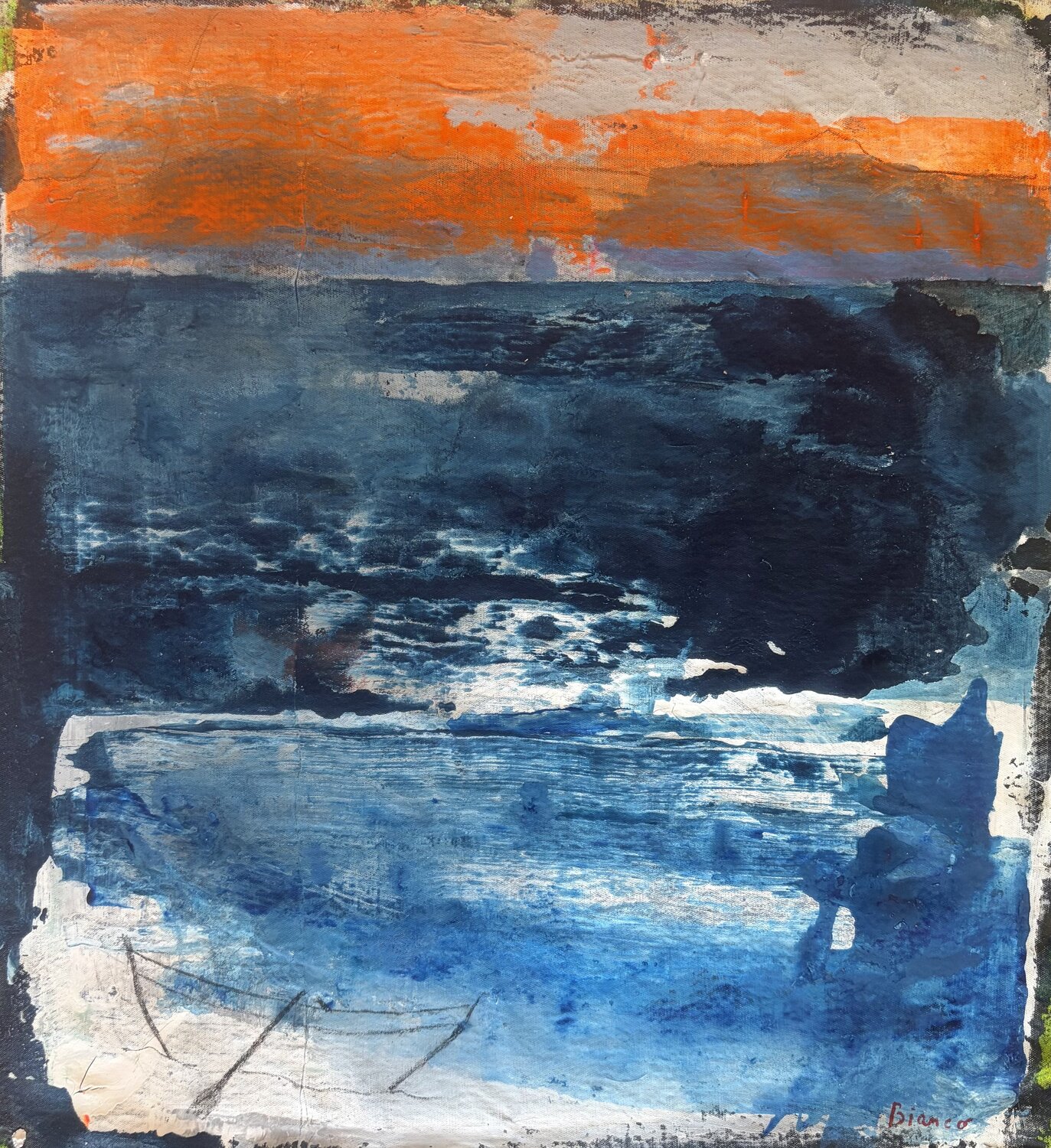 Blu mare Giovanna Bianco Original painting for sale