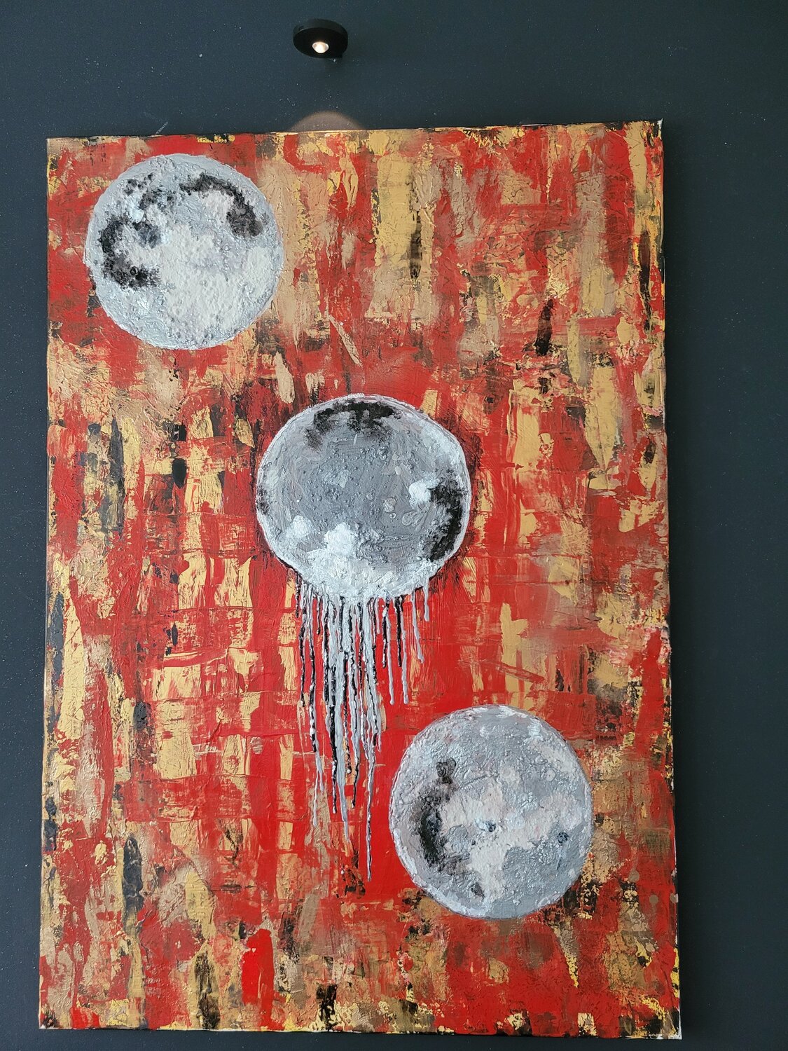 Les 3 Lunes Myriam Guillemeau Original painting for sale