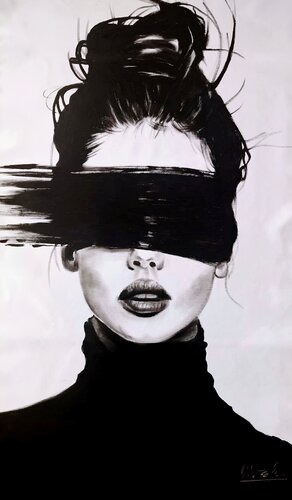 Dark Necessity  XXL by walter geraci, Painting for Sale on Select