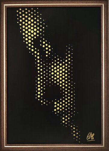 Madame pois Gold in frame by walter geraci, Painting for Sale on Select