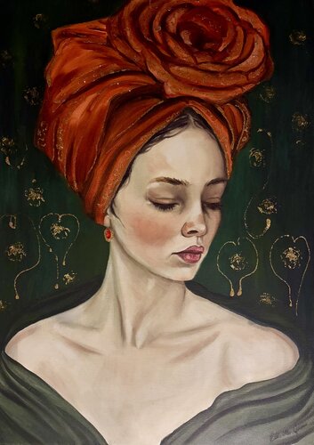 Crimson crown by walter geraci, Painting for Sale on Select