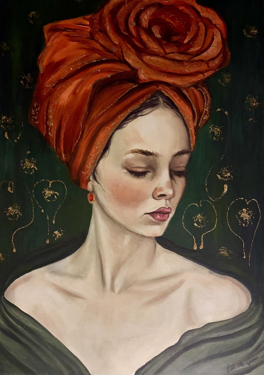 Crimson crown walter geraci Original painting for sale