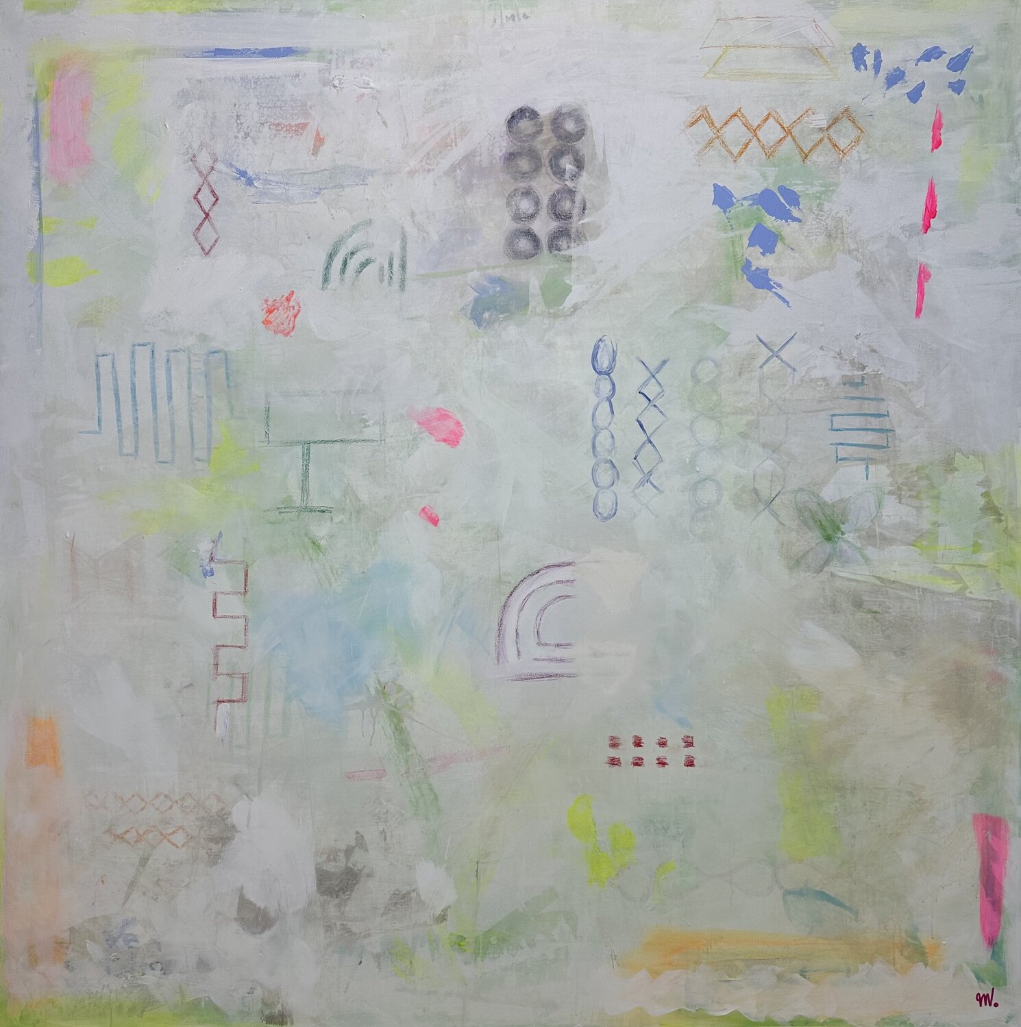 Boho Forms I - “Available for Inquiry” Marily Vaillancourt Original painting for sale