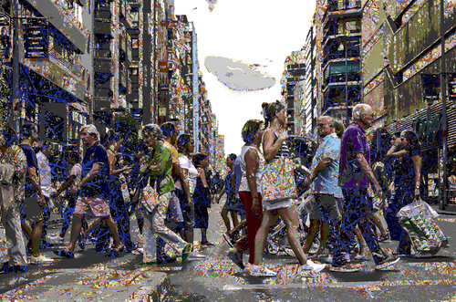 Babel I - formato XXL by El Pop surrealista Ortega, Painting for Sale on Select