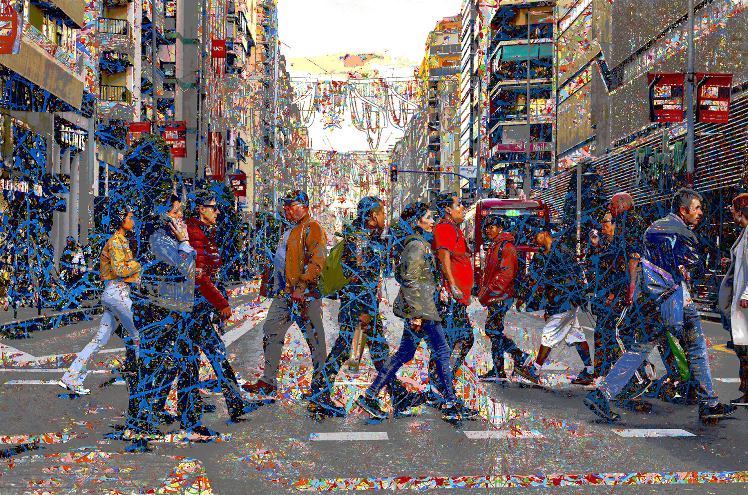 Babel III - formato XXL El Pop surrealista Ortega Original painting for sale