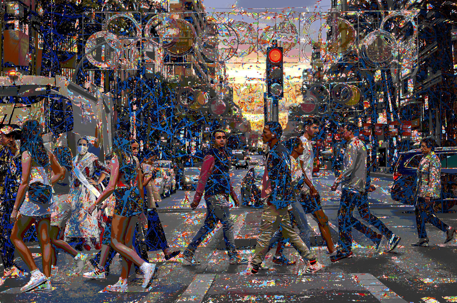 Babel IV - formato XXL El Pop surrealista Ortega Original painting for sale