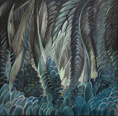 Feather Meditation by Marseille Grom, Painting for Sale on Select