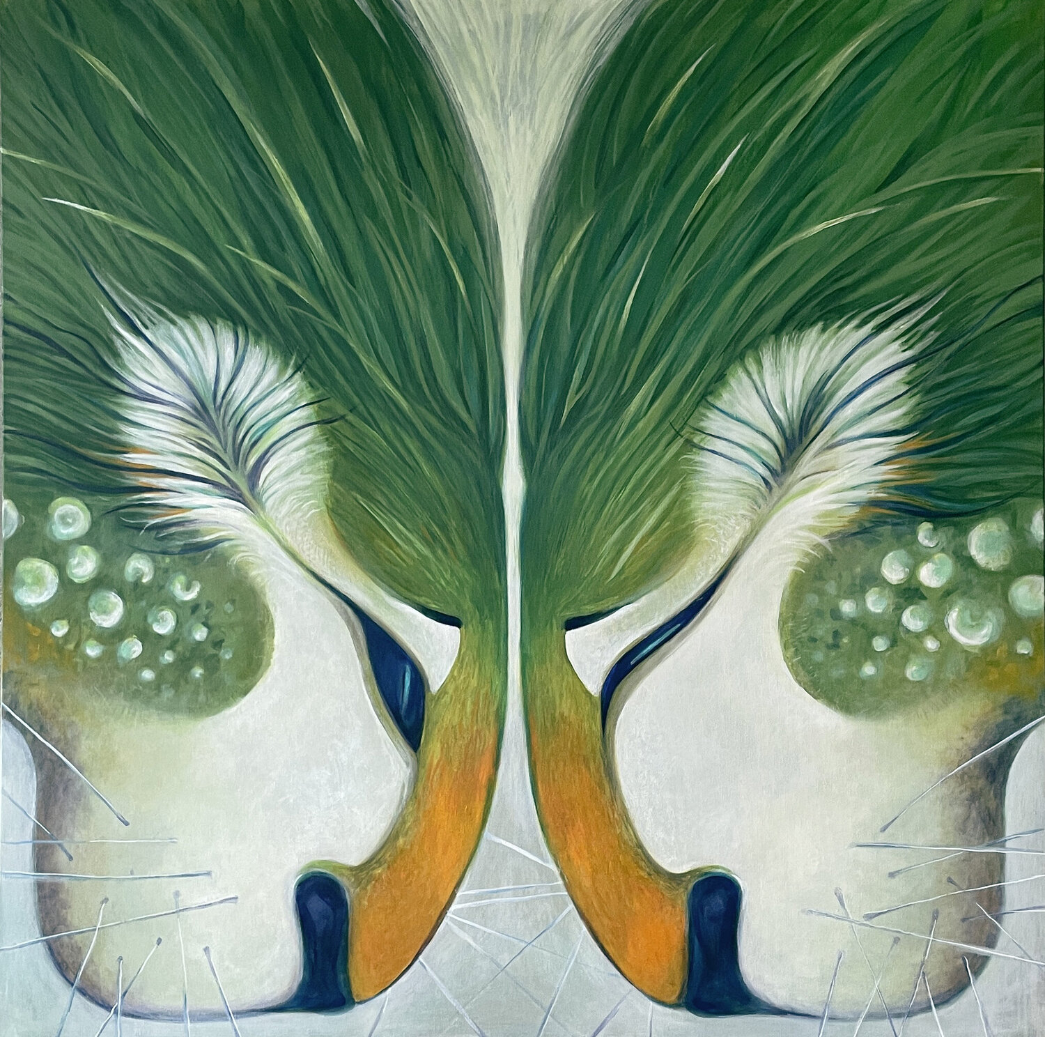 Leo & Lilu. Green. Marseille Grom Original painting for sale