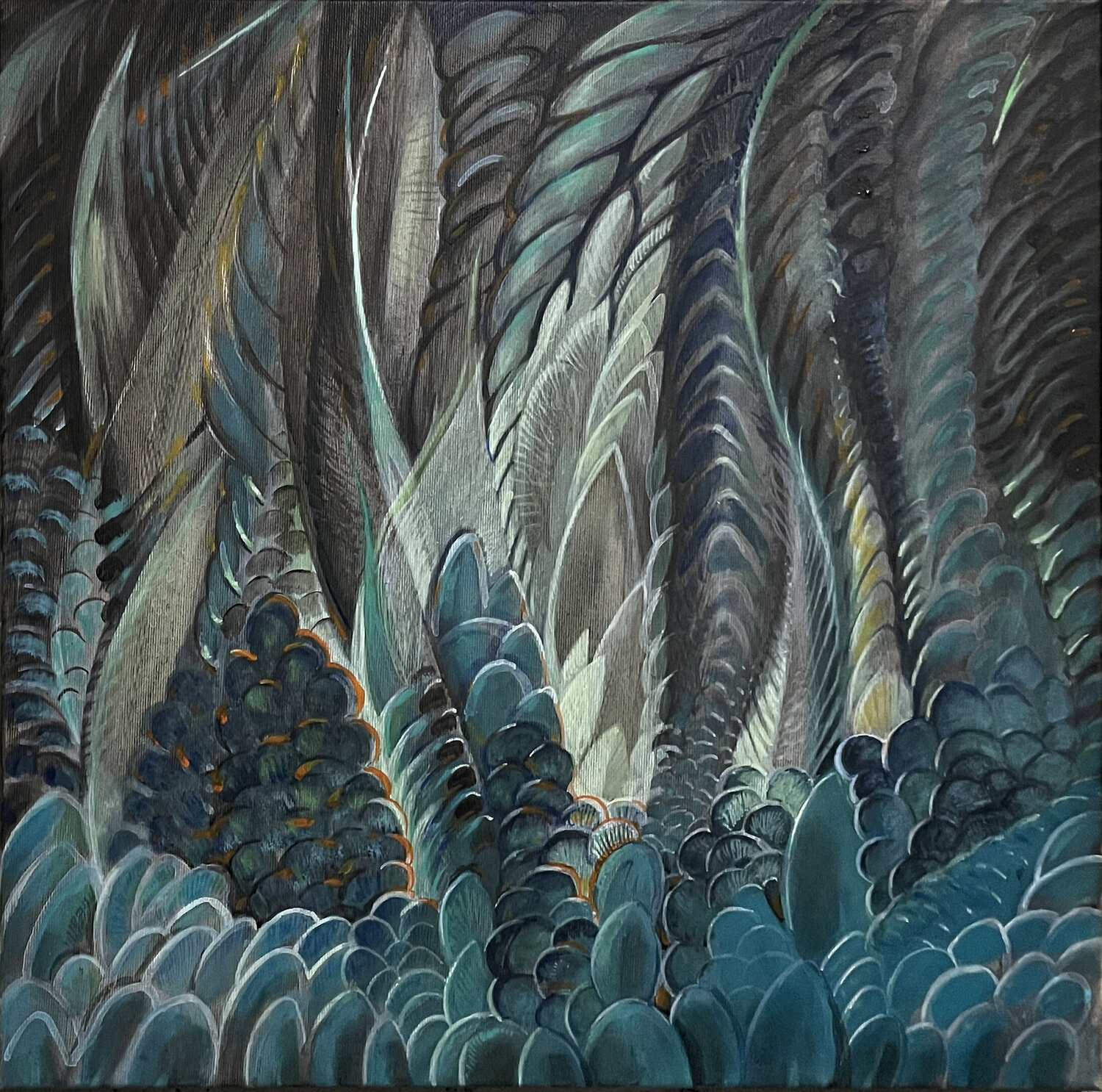 Feather Meditation Marseille Grom Original painting for sale