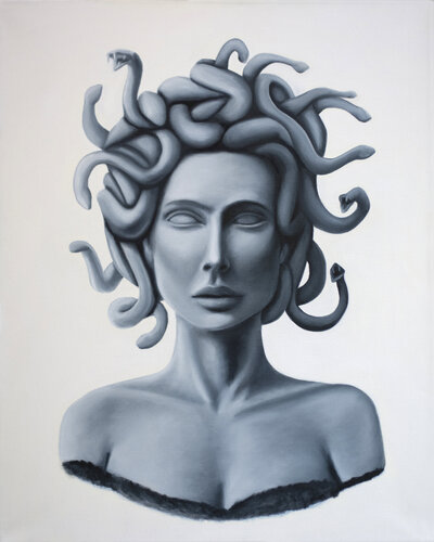 Medusa Stone by Rafael Paiva, Painting for Sale on Select