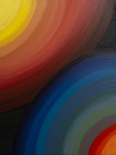 Meeting Point - Abstract 004 by Rafael Paiva, Painting for Sale on Select