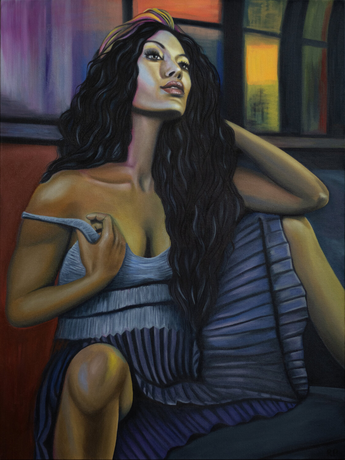 Seduction 01 Rafael Paiva Original painting for sale