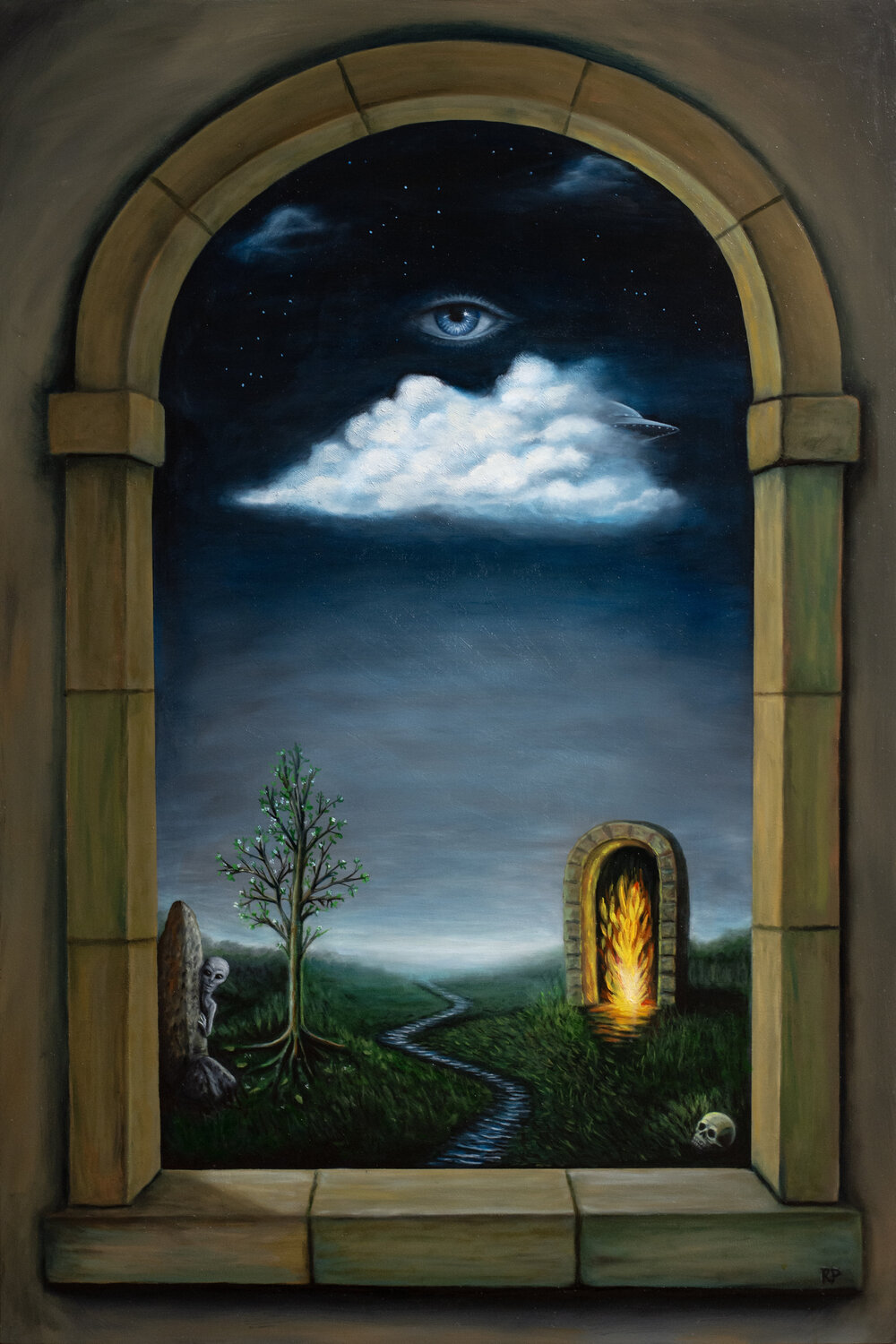 Dream Window 001 Rafael Paiva Original painting for sale
