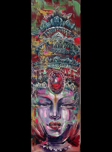 The fortune teller by Petko Dzhelebov, Painting for Sale on Select
