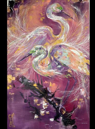 The lovers by Petko Dzhelebov, Painting for Sale on Select