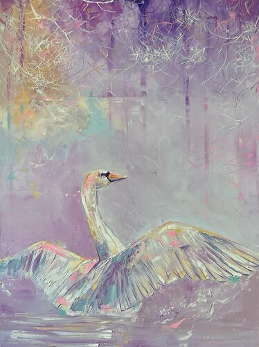 Purple Fairy tale by Petko Dzhelebov, Painting for Sale on Select