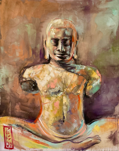 Khmer king by Petko Dzhelebov, Painting for Sale on Select