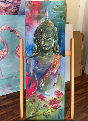 Buddha by Petko Dzhelebov, Painting for Sale on Select